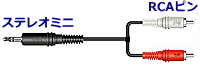 ステレオミニ-RCAピン