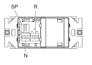 アッテネーター背面のSP・R・N端子
