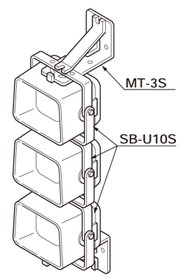 追加金具：SB-U10S ×3個 ＋ MT-3S ×1セット