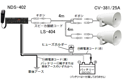 好きに 車載アンプ・スピーカーセットA ミドル 40W SDレコーダー付 NDS-404A・CV-381/25A・LS-404 CMLF-1705737【納期:1週間】 - カーアクセサリー