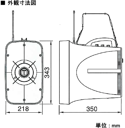 TWB-300 外径寸法図