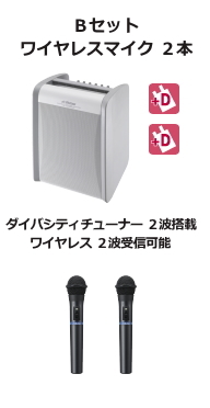 JVC ワイヤレスアンプ ダイバシティ Bセット